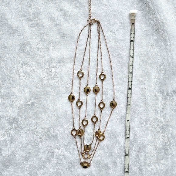 NECKLACE - Triple layer gold detail - Picture 5 of 6